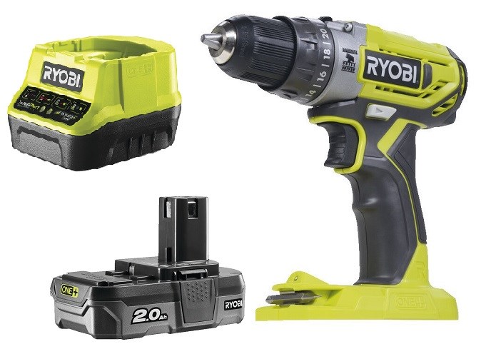 Aku udarna bušilica RYOBI R18PD2-120B (18V, 1x 2.0Ah)