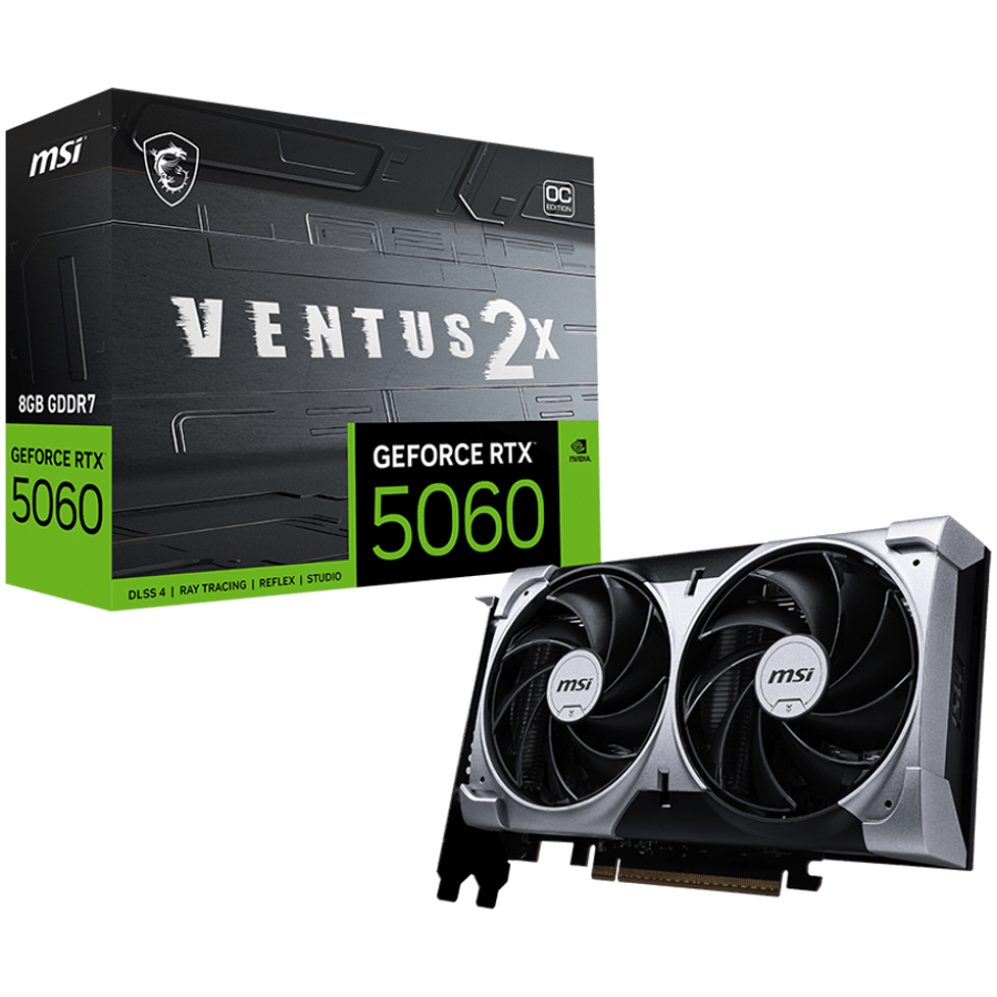 Grafička kartica MSI GeForce RTX 5060 8G VENTUS 2X OC WHITE NVIDIA 8 GB GDDR7-0