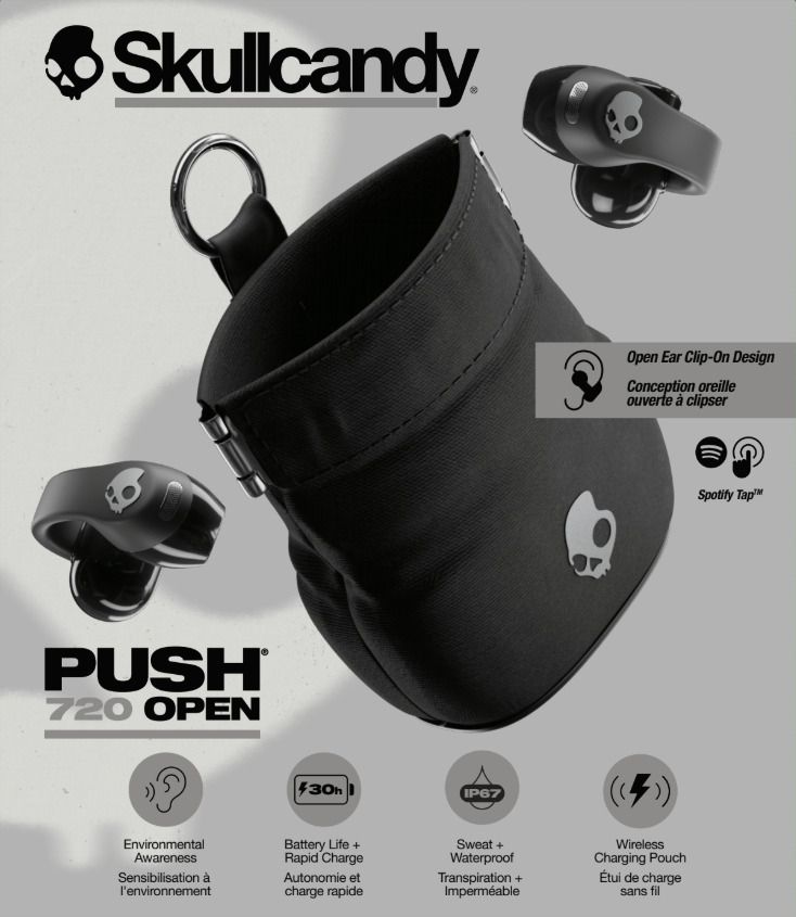 Slušalice SKULLCANDY PUSH 720, TW, black / silver-7
