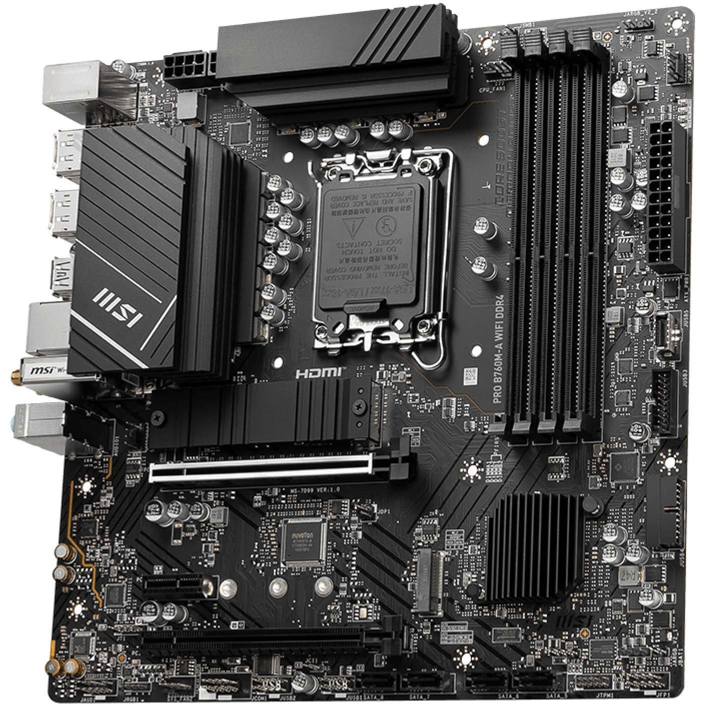 Motherboard MSI PRO B760M-A WIFI DDR4 (micro ATX, Intel B760, LGA 1700)-3