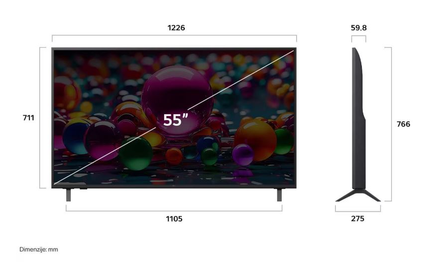 TV LG 55UA75003LA (140cm, 4K UHD, LED, Smart TV, HDR10 Pro, DVB-T2/T/C/S2/S)-2