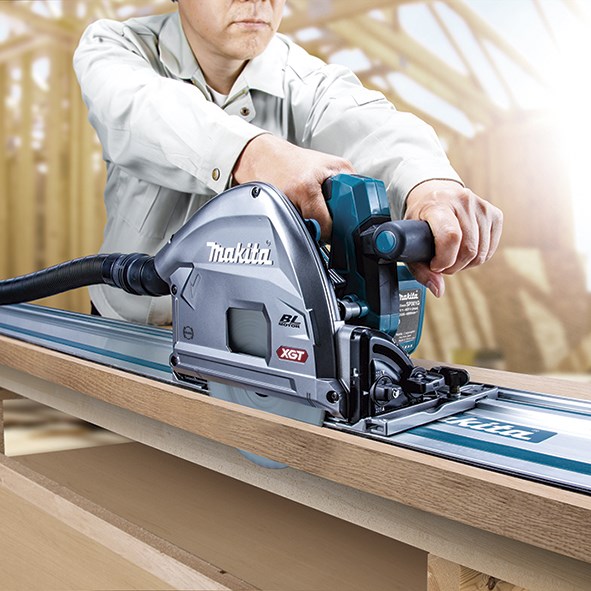 Akumulatorska uranjajuća pila MAKITA SP001GZ03 (40V, 165mm, bez baterije) s 2 vodilice i MAKPAC koferom-4