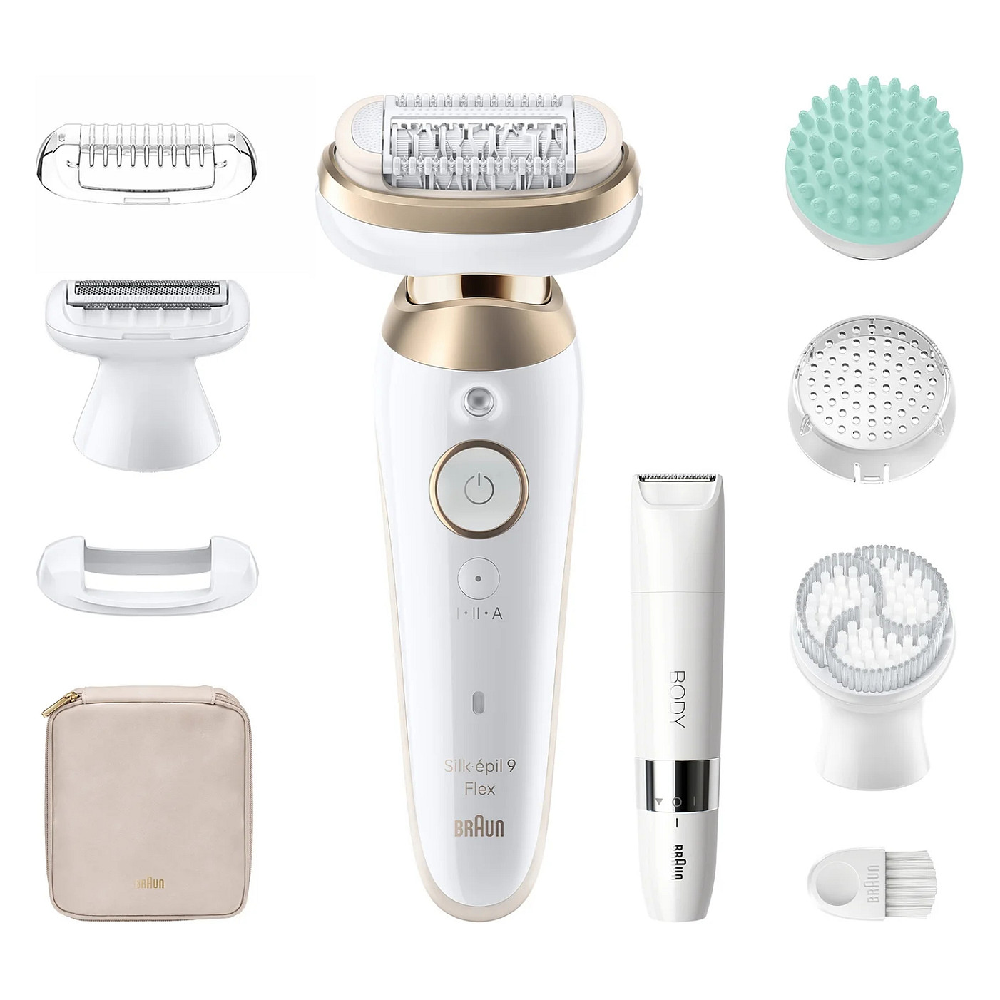 Epilator BRAUN Silk-épil 9 Flex SkinSpa 9-481 3D (Gold, White)