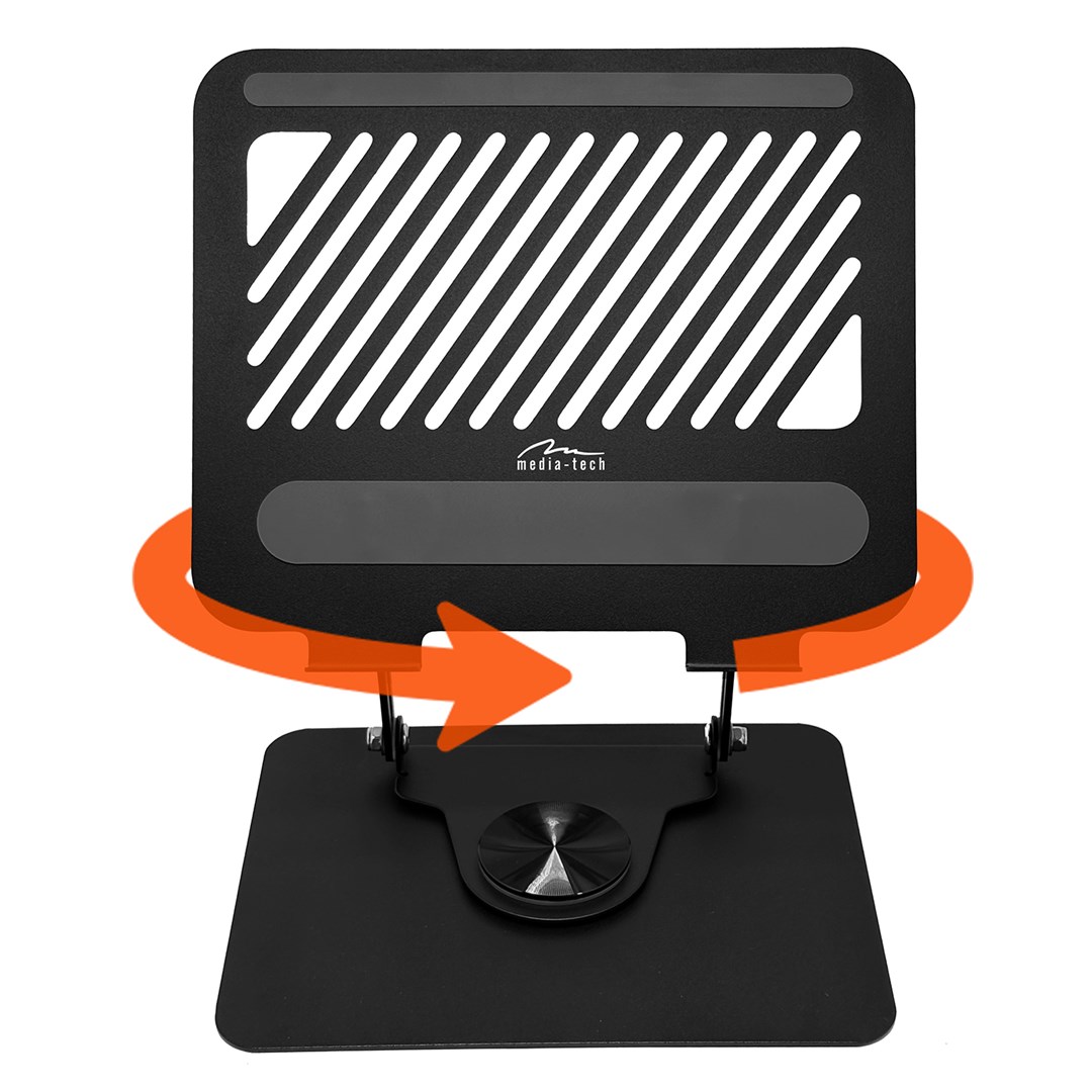 Stalak za laptop MEDIA-TECH ROTO MT2662 (za laptope 10"-17", crni)-1