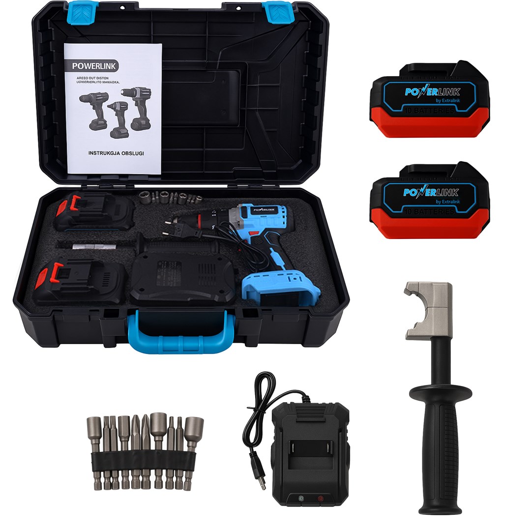Aku udarna bušilica EXTRALINK EX.14206 (20V, 2x 2.0Ah, 50Nm, brushless)-3