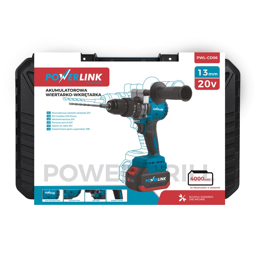 Aku udarna bušilica EXTRALINK EX.14206 (20V, 2x 2.0Ah, 50Nm, brushless)-5