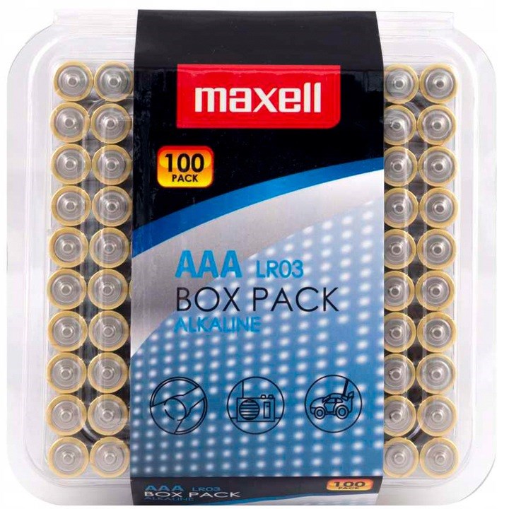 Baterija MAXELL Alkaline LR03 AAA 1.5V, pakiranje od 100 komada-0