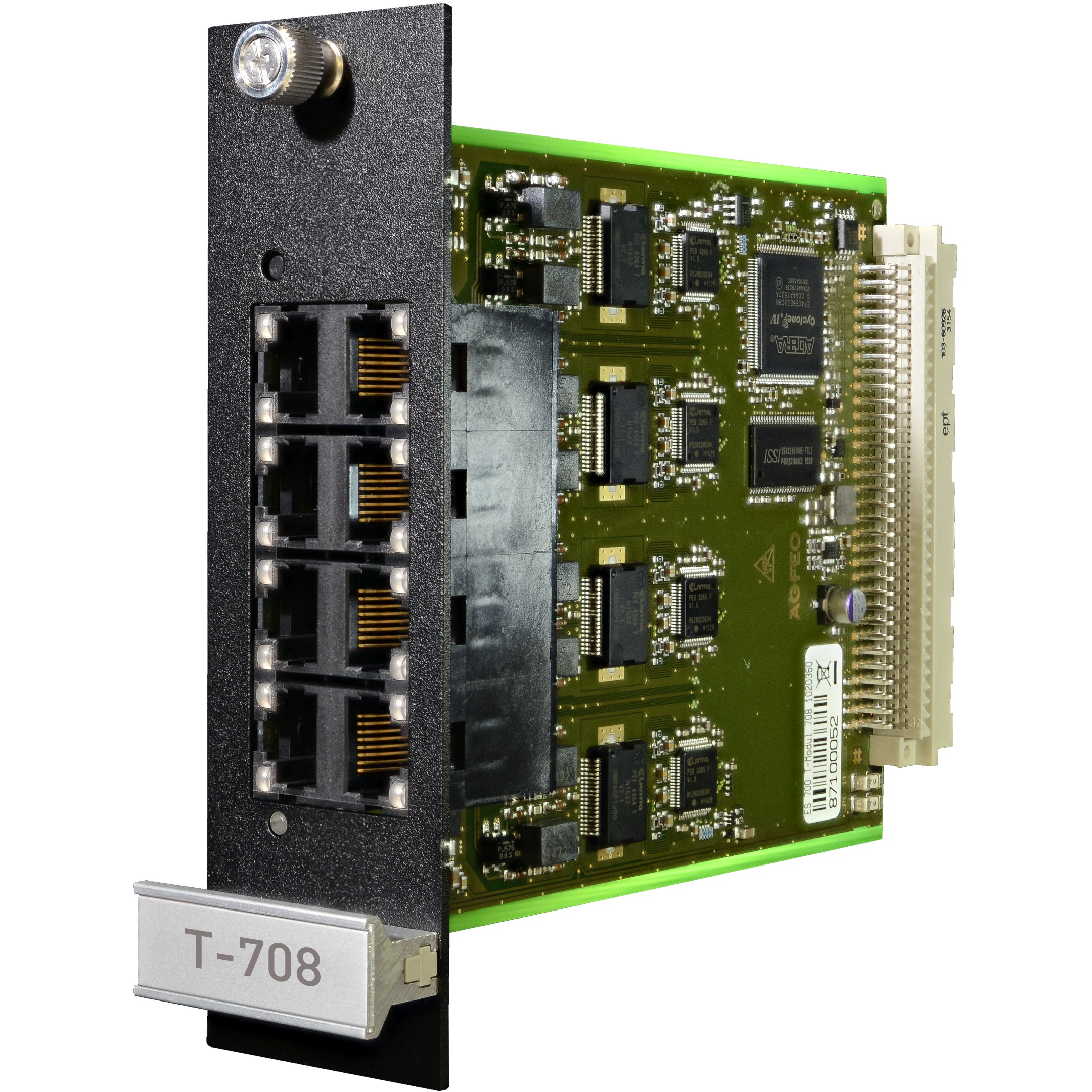 Telefon AGFEO T-708 preklopna oprema crna, zelena-0