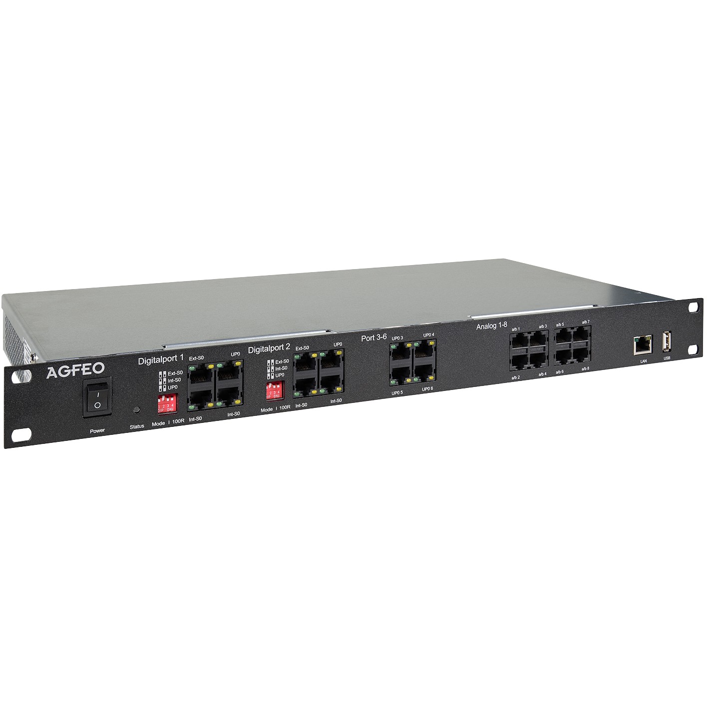 IP komunikacijski server AGFEO ES 548 IT 1U crna boja-0