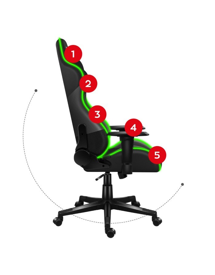 Huzaro Force 6.2 RGB PC gaming chair Bucket (cradle) seat Black-6