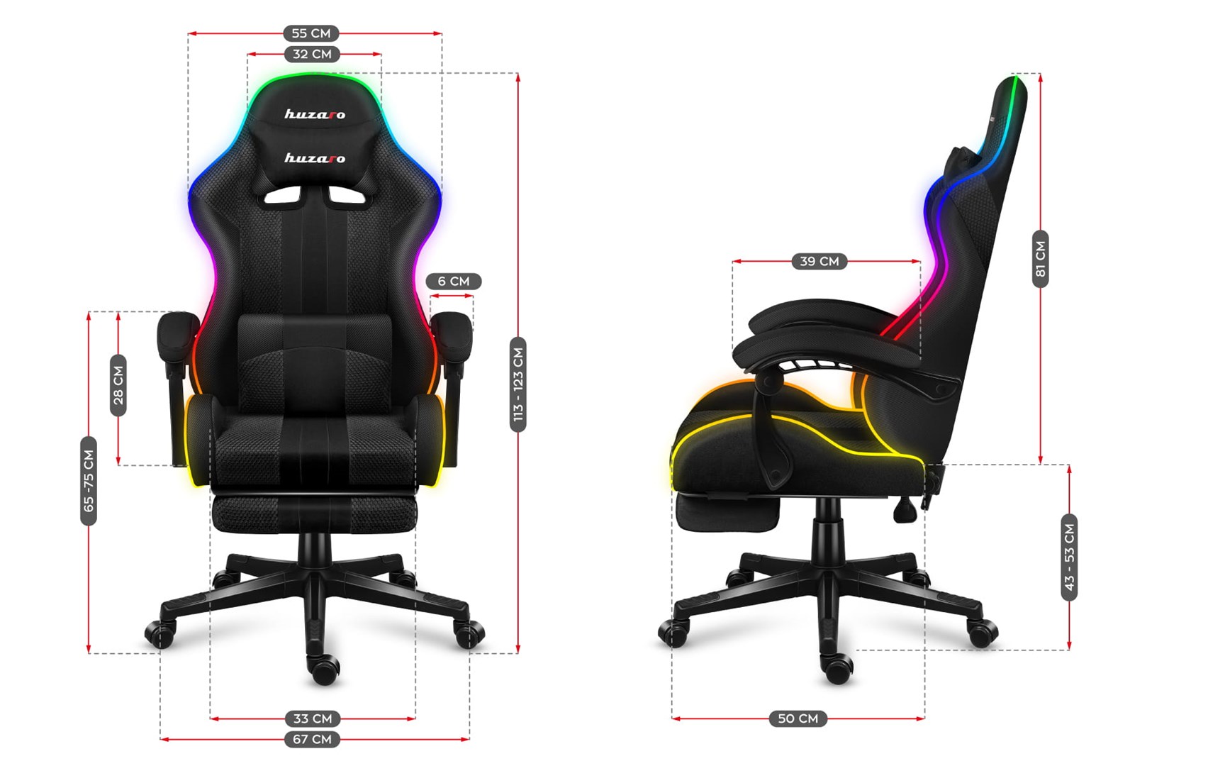 HUZARO FORCE 4.7 RGB MESH GAMING CHAIR-8
