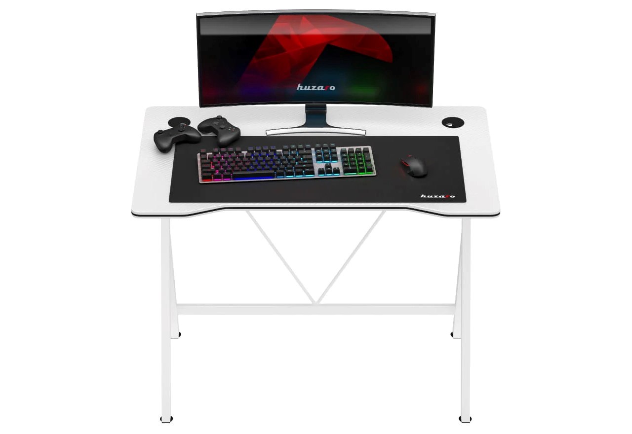 Huzaro Hero 1.4 White - gaming desk, white-3