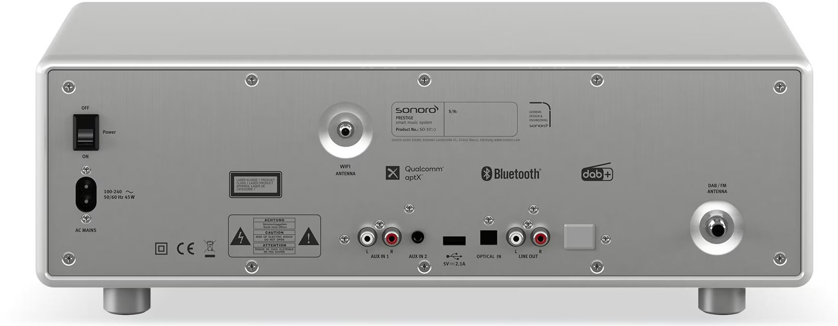 Mrežni receiver SONORO Prestige srebrni-3