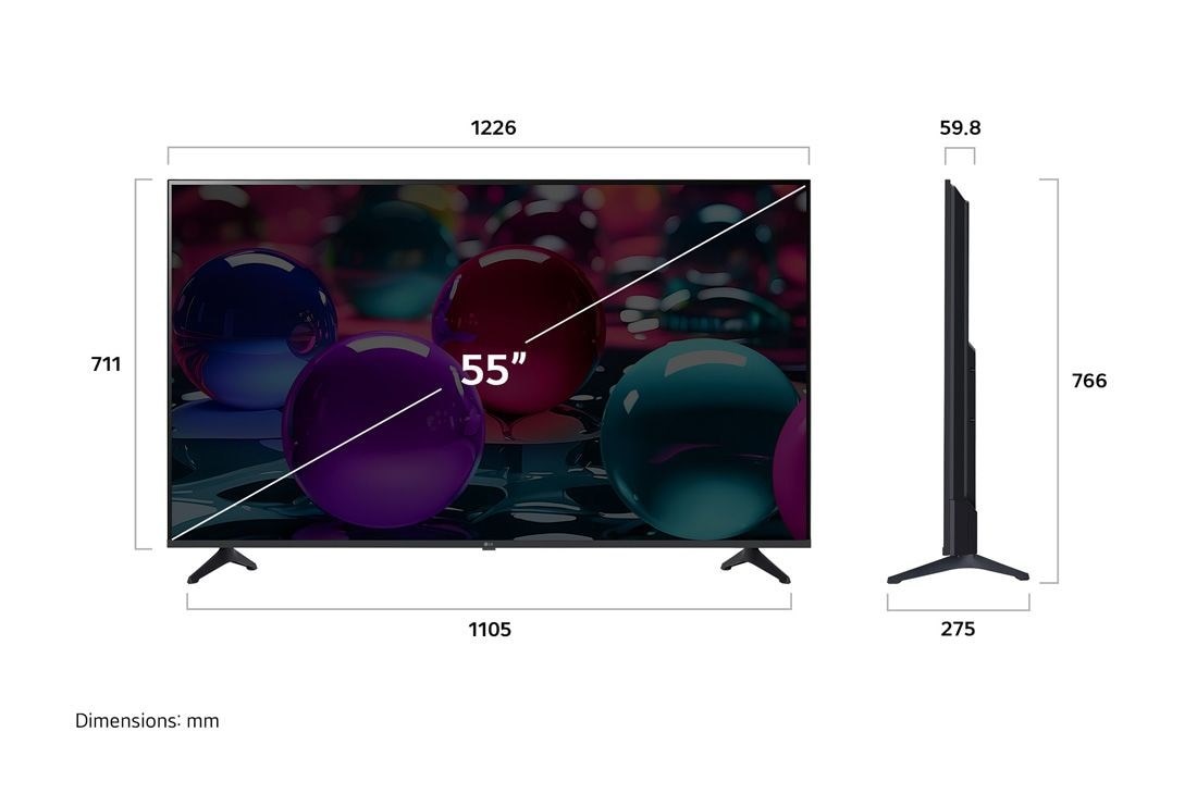 TV LG 55UA73003LA 55" (139cm, 4K UHD, LED, Smart TV, HDR10 Pro, DVB-T2/T/C/S2/S)-12