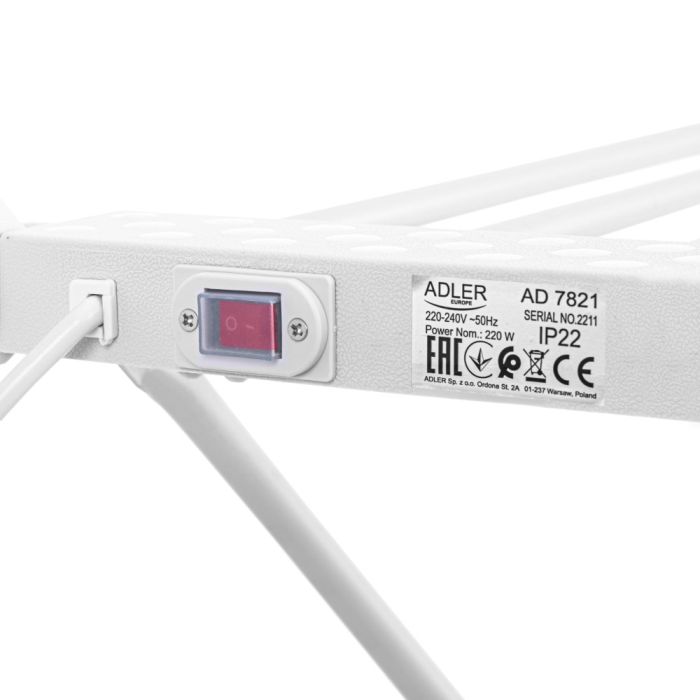 Električno sušilo za rublje ADLER AD 7821, 220W-3