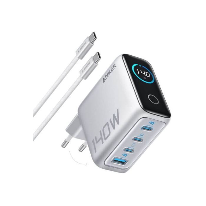 Punjač ANKER 140W Far za laptope, 140W, 3xUSB-C, 1xUSB-A, PD 3.1, kabel USB-C-3