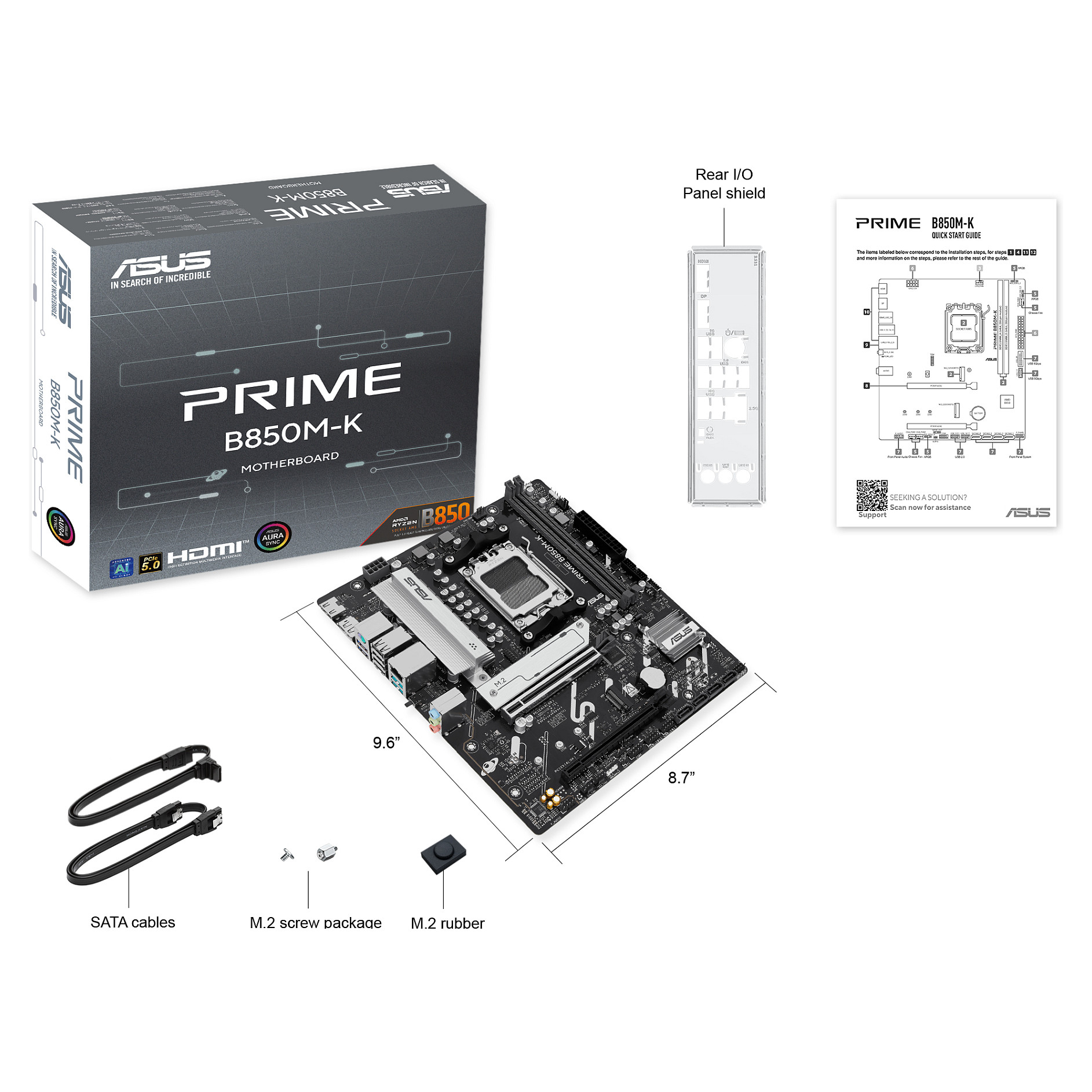 MBO ASUS PRIME B850M-K AM5, DDR5, mATX-11