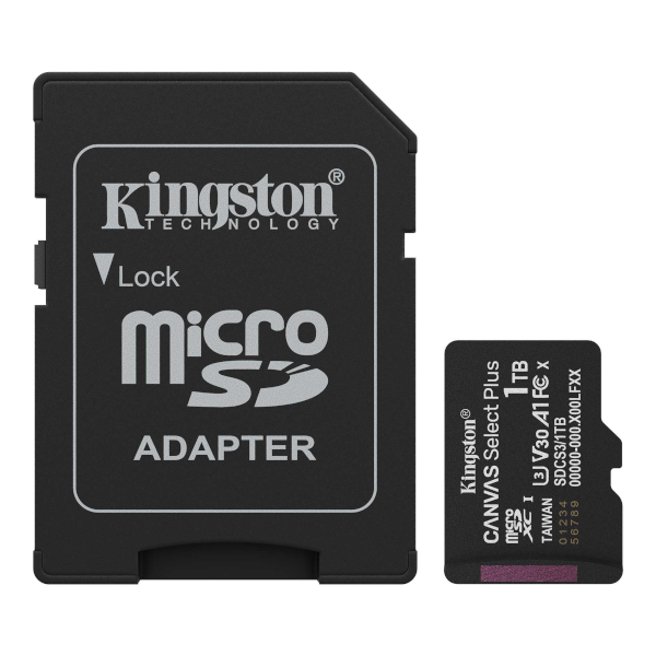 MicroSD kartica KINGSTON Canvas Select Plus G3 150R A1 V30 (1TB, 150 MB/s, A1, V30)-1