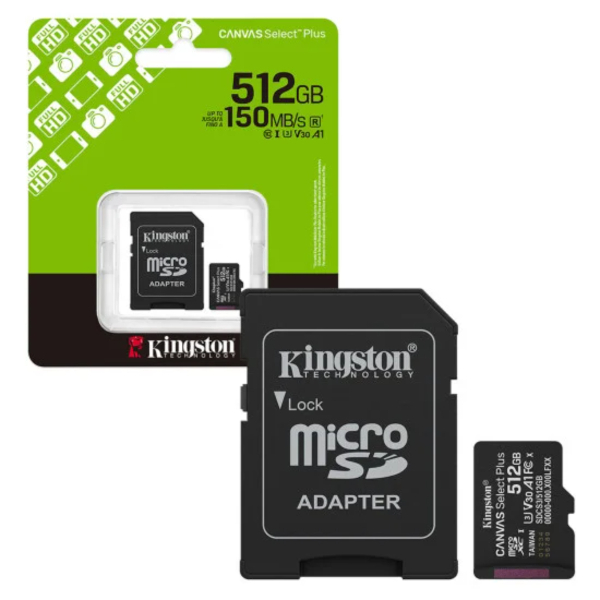 MicroSD kartica KINGSTON Canvas Select Plus G3, 512GB, 150R (A1, V10)-1
