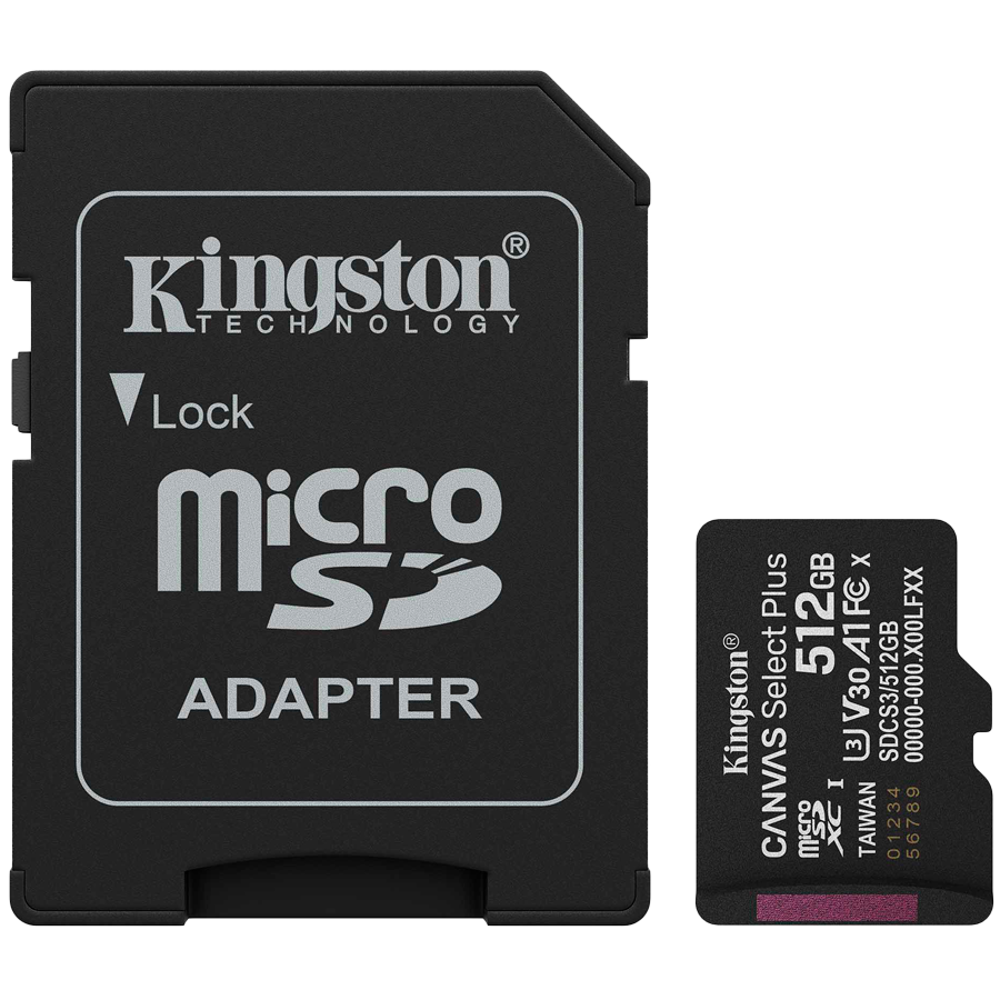MicroSD kartica KINGSTON Canvas Select Plus G3, 512GB, 150R (A1, V10)-0