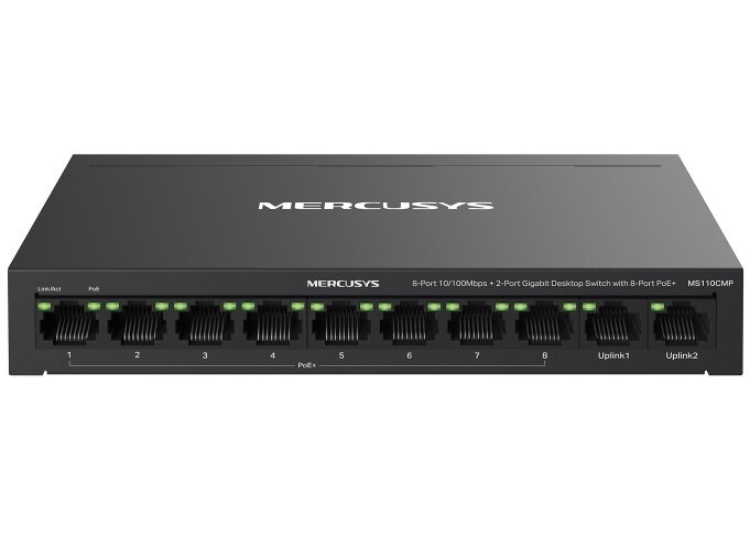 Network Switch MERCUSYS MS110CMP PoE Support crna boja-0