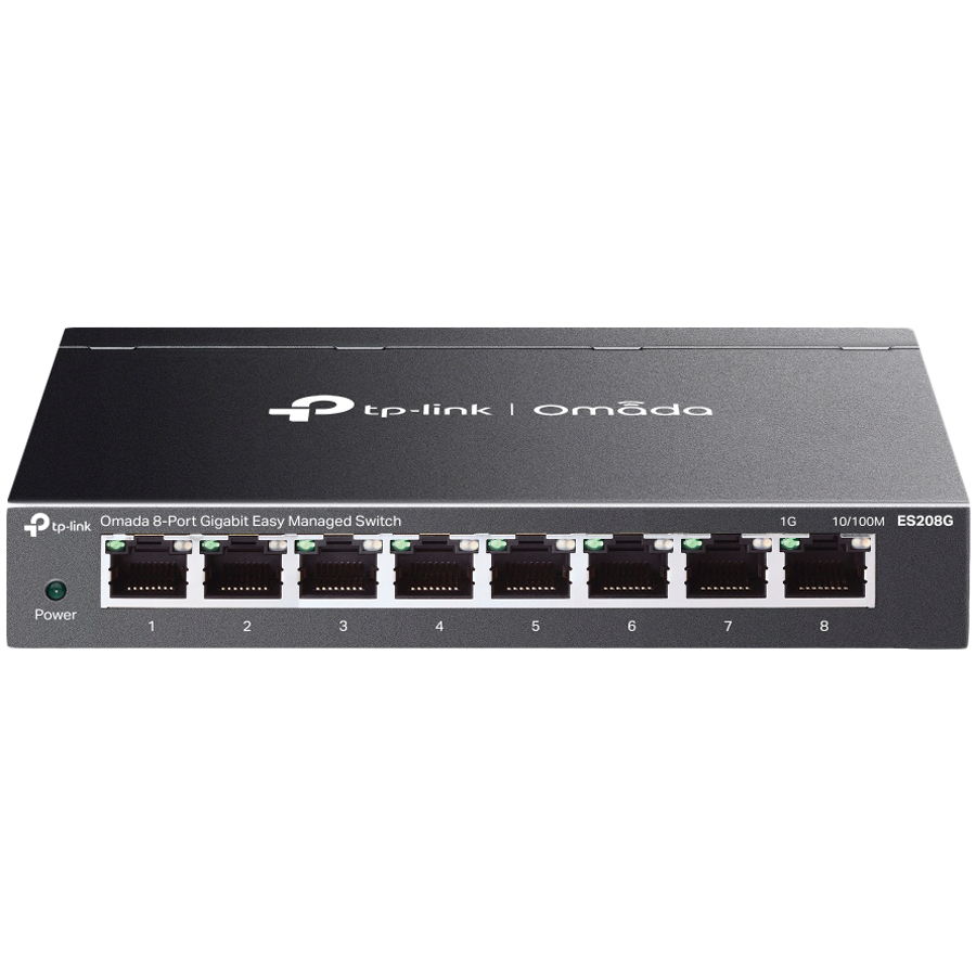 TP-Link Omada ES208G network switch Managed L2 Gigabit Ethernet (10/100/1000) Black