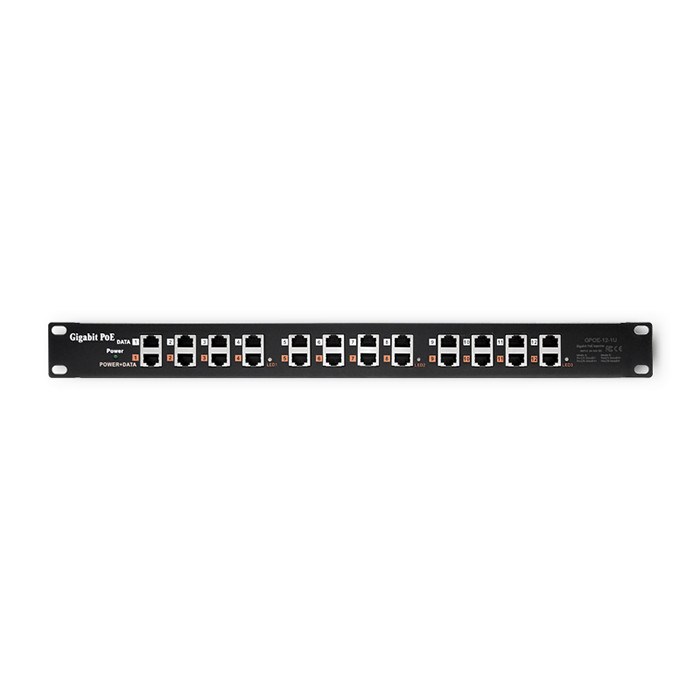 Qoltec 54478 Patch Panel 12-portni PoE za RACK-0