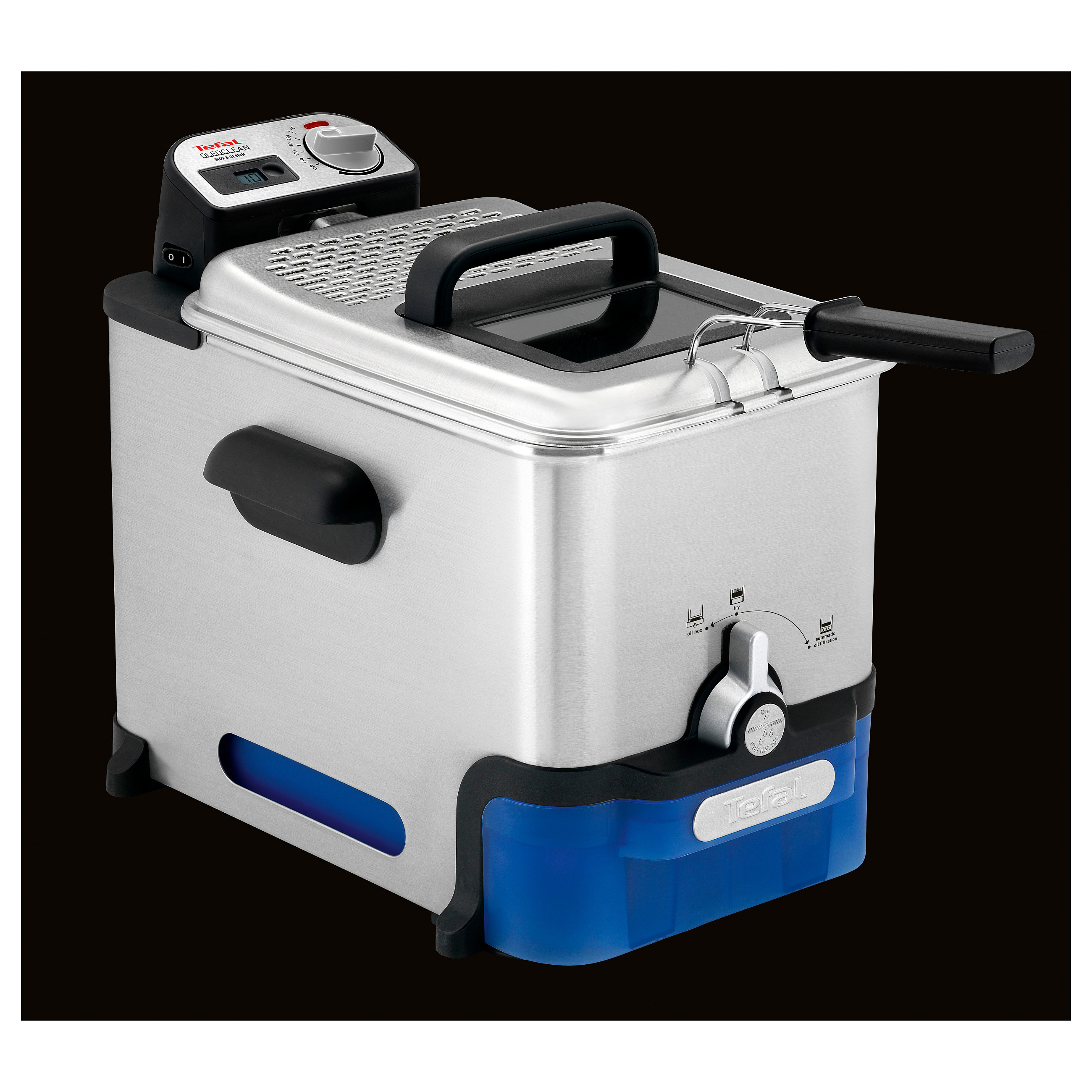 Friteza TEFAL Oleoclean Pro Inox & Design FR8040 (3.5 L, 2300 W)-3