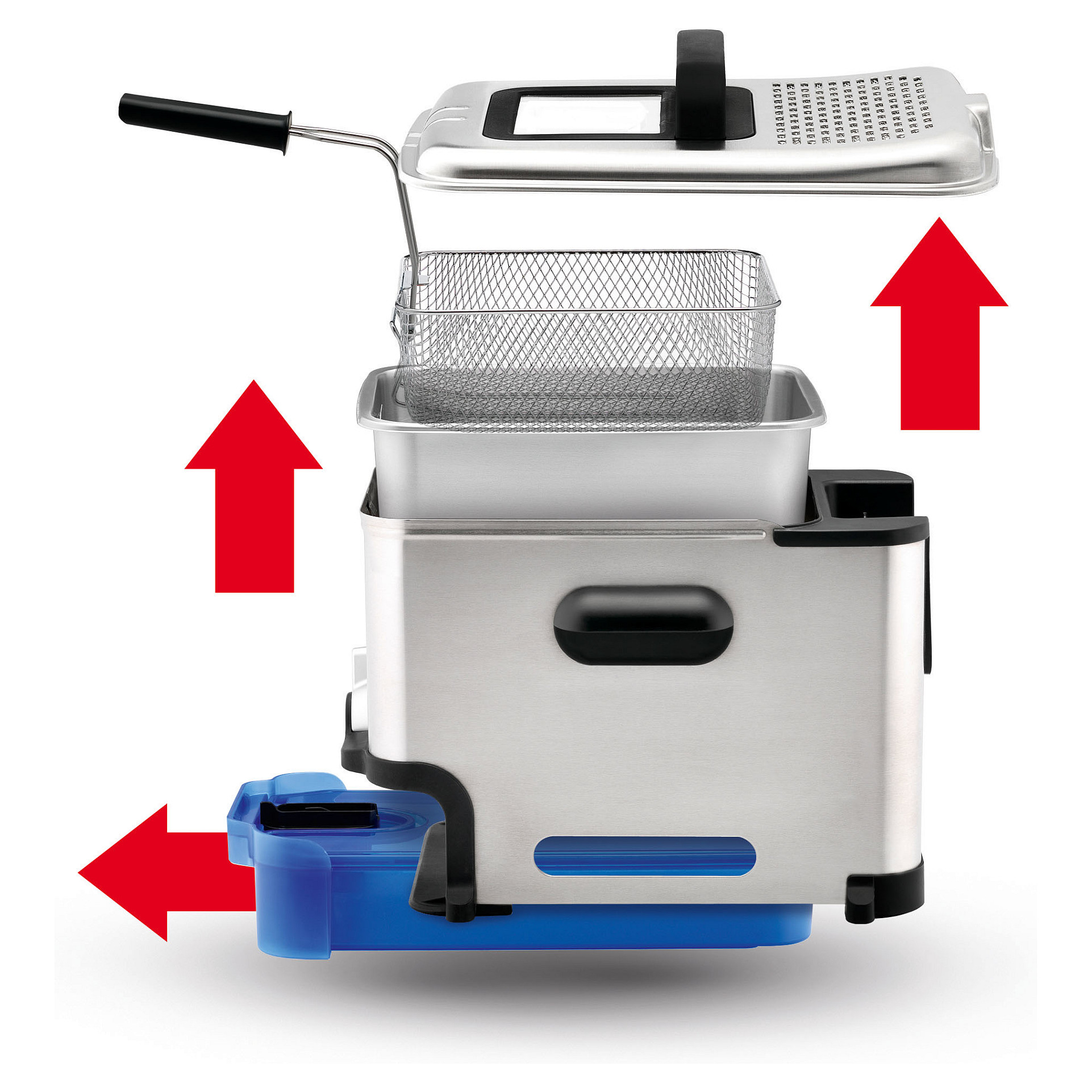 Friteza TEFAL Oleoclean Pro Inox & Design FR8040 (3.5 L, 2300 W)-5
