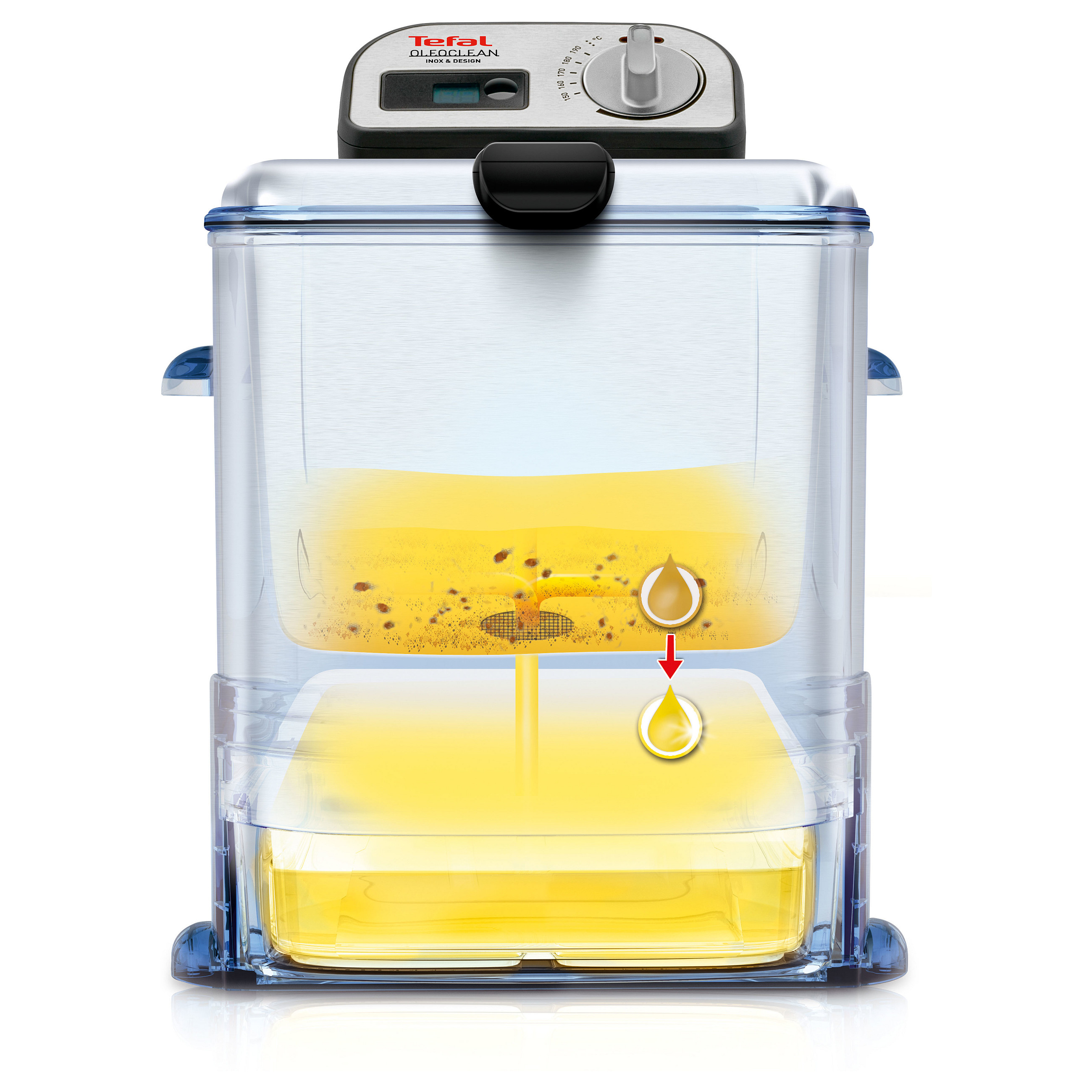 Friteza TEFAL Oleoclean Pro Inox & Design FR8040 (3.5 L, 2300 W)-8