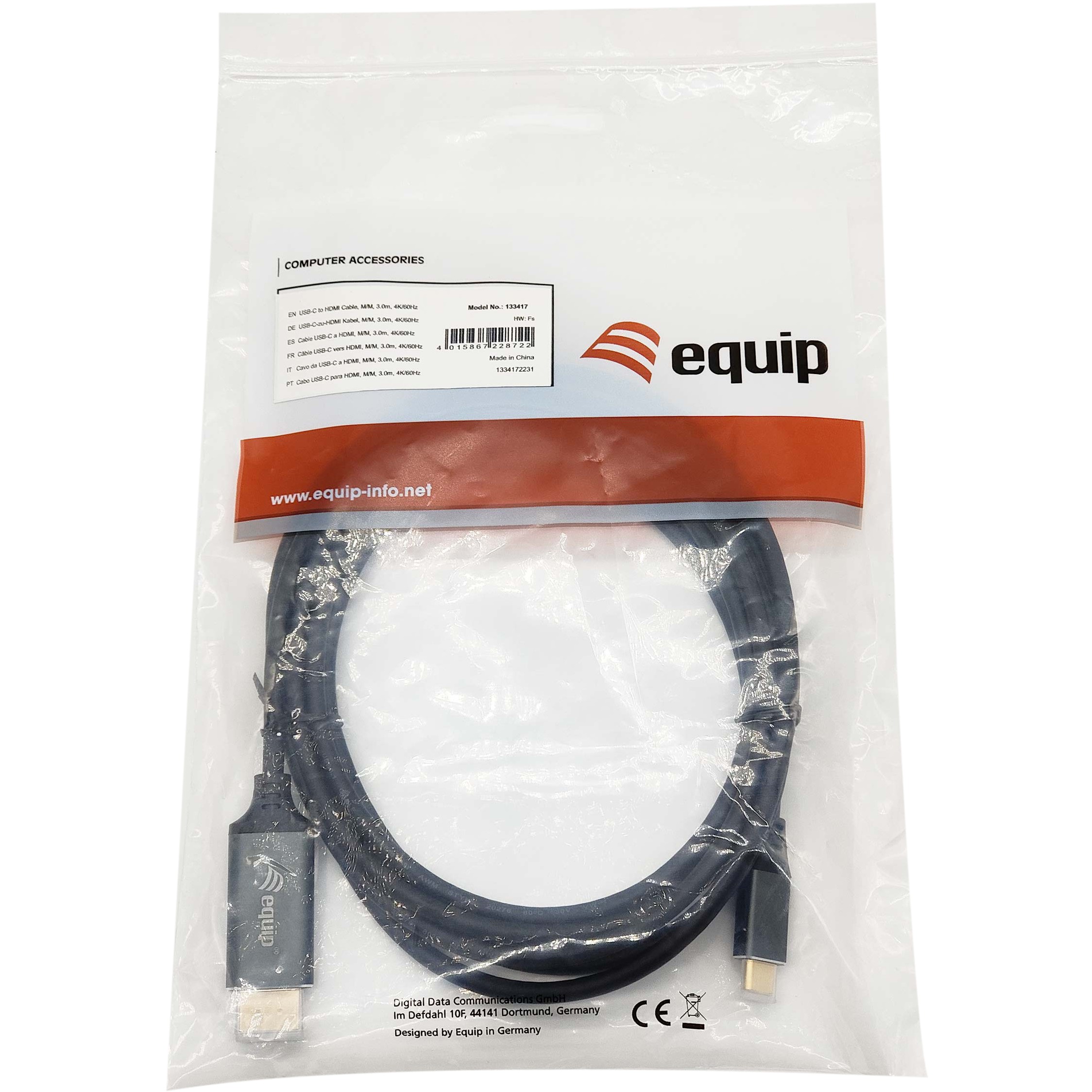 Kabel Equip USB-C to HDMI 3.0m 4K/60Hz-3