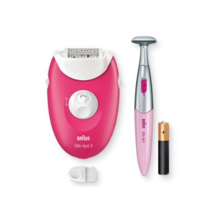 Epilator BRAUN SE3-202 Silk épil 3 (2 razine snage, bijelo/roza)
