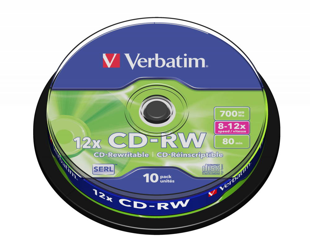 CD-RW VERBATIM DataLife Plus 700MB 8-12× (10 pack spindle)-0