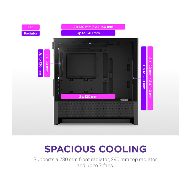 Kućište NZXT H9 H3 Flow Midi Tower crna boja-5