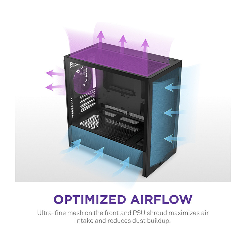 Kućište NZXT H9 H3 Flow Midi Tower crna boja-6