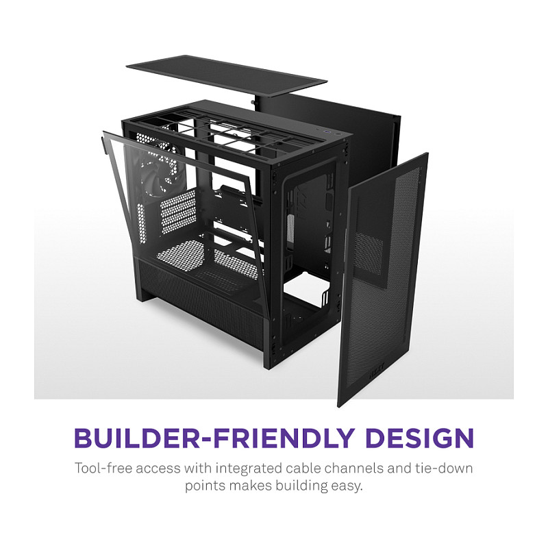 Kućište NZXT H9 H3 Flow Midi Tower crna boja-8