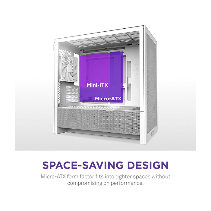 Kućište NZXT H9 H3 Flow Midi Tower bijelo-2