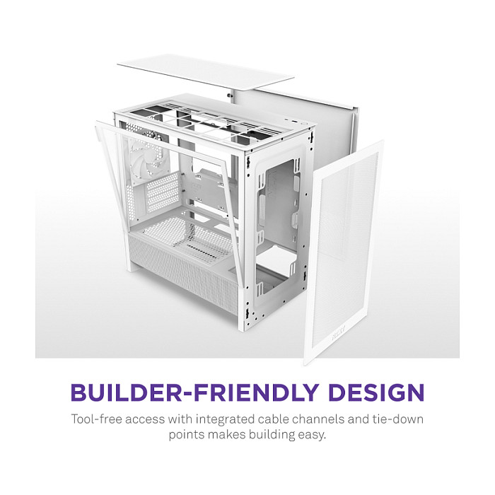 Kućište NZXT H9 H3 Flow Midi Tower bijelo-7