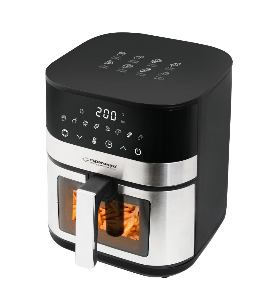 Friteza Esperanza EKA003 Non-fat fryer 5L, 1400W Inox-0