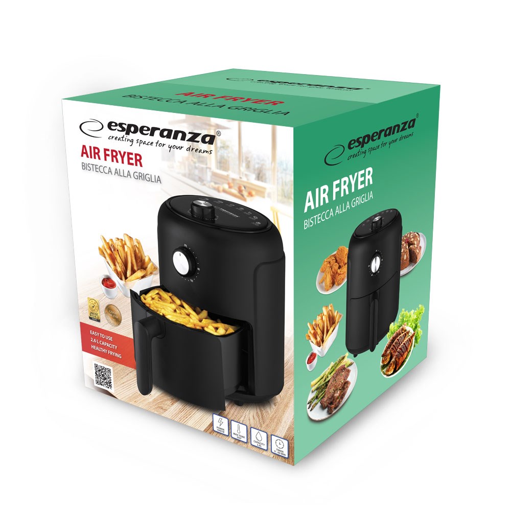 Friteza ESPERANZA EKA001 (2,6L, 1000W, crna)-1