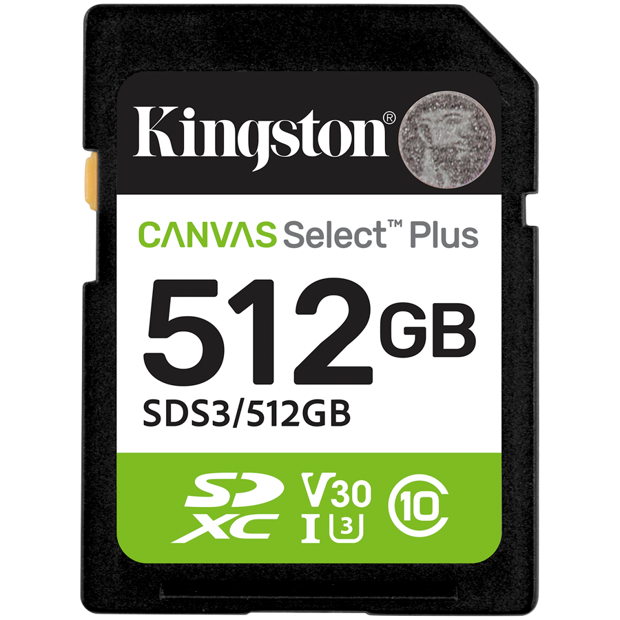 SD kartica KINGSTON Canvas Select Plus Gen3 512GB (150MB/s, C10, UHS-I U3, V30)