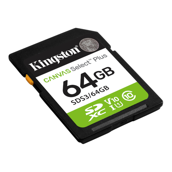 SD kartica KINGSTON Canvas Select Plus Gen3 64GB (SDXC, 100MB/s, C10, UHS-I U1, V10)-0