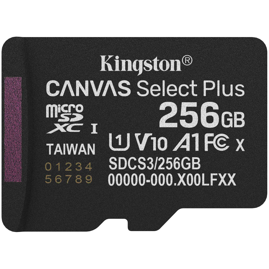 microSDXC KINGSTON 256GB Canvas Select Plus Gen3 (150R, A1)