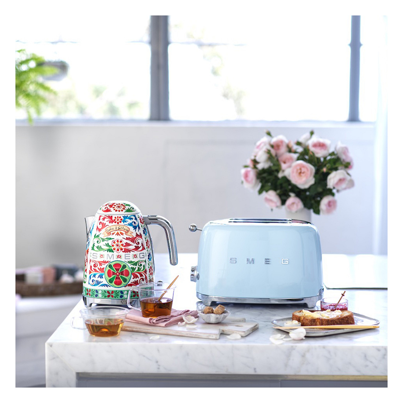 Toster SMEG 50's Style TSF01PBEU (950W, 2 utora, Pastelno plava)-3