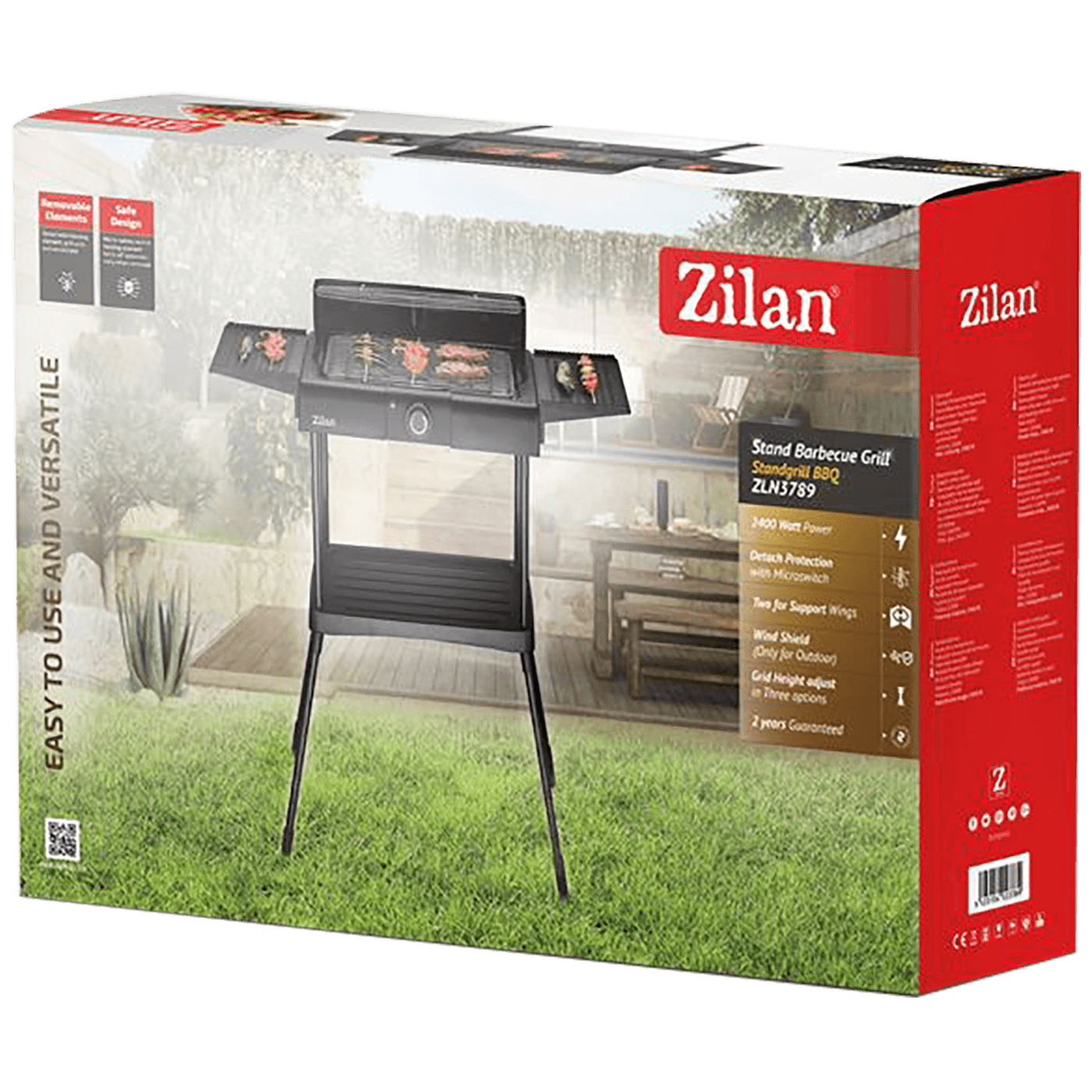 Roštilj - grill ZILAN ZLN3789, električni, 2400 W, samostojeći-5