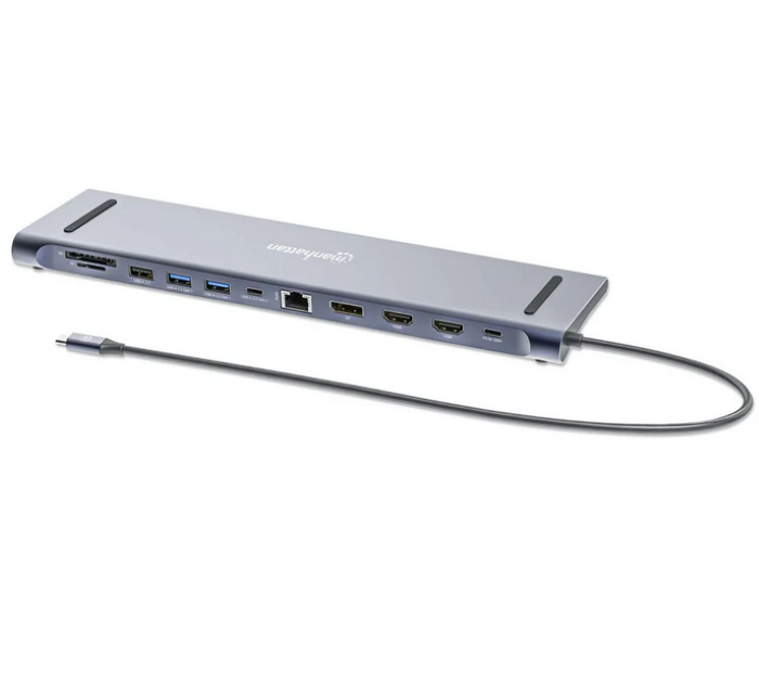 Docking stanica MANHATTAN 2574778 (USB-C, 12-in-1, Triple Monitor, 4K)-1