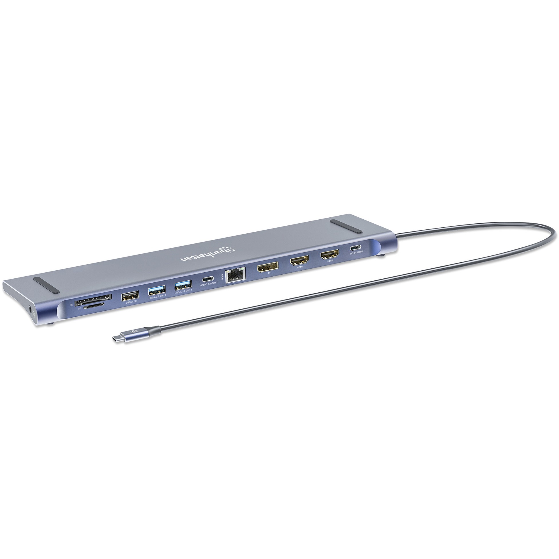Docking stanica MANHATTAN 2574778 (USB-C, 12-in-1, Triple Monitor, 4K)-2