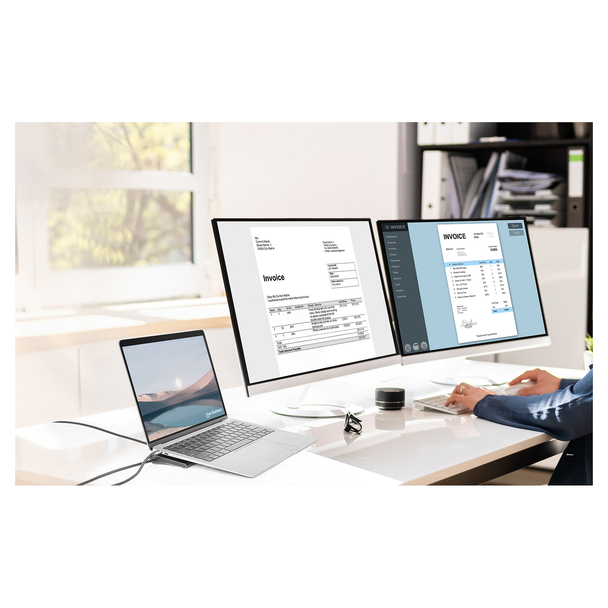 Docking stanica MANHATTAN 2574778 (USB-C, 12-in-1, Triple Monitor, 4K)-9