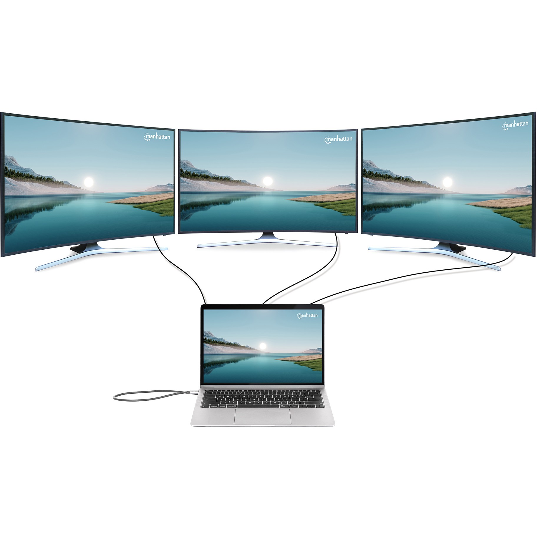 Docking stanica MANHATTAN 2574778 (USB-C, 12-in-1, Triple Monitor, 4K)-5