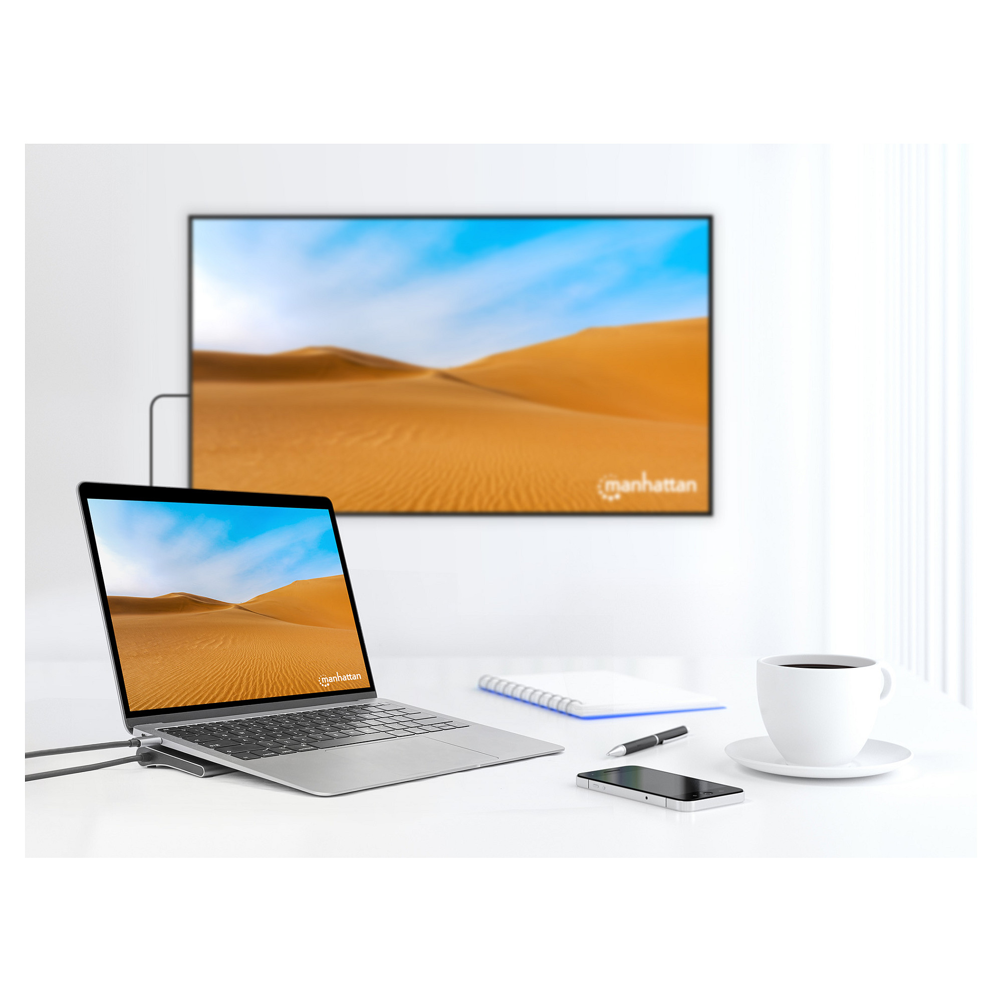 Docking stanica MANHATTAN 2574778 (USB-C, 12-in-1, Triple Monitor, 4K)-13